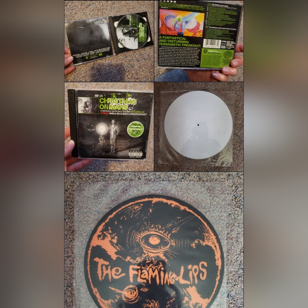 Flaming Lips NEW Vinyl Record Slipmat & USED Christmas On Mars CD + DVD